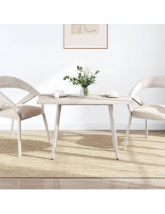 Piano Tavolo Bianco 110x60x2,5 Legno Massello Pino Rettangolare 2