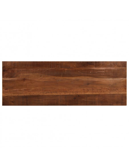 Piano Tavolo 140x50x2,5 cm Rettangolare in Massello di Recupero