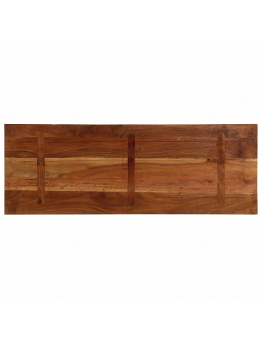 Piano Tavolo 140x50x2,5 cm Rettangolare in Massello di Recupero