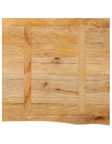 Piano Tavolo Bordi Vivi 40x40x3,8 cm in Legno Massello di Mango