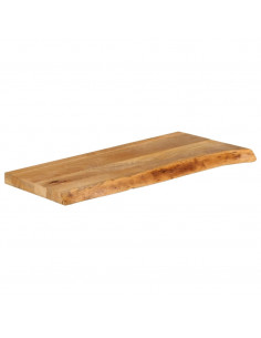 Piano Tavolo Bordi Vivi 70x40x3,8 cm in Legno Massello di Mango 2