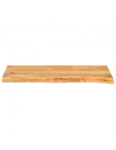 Piano Tavolo Bordi Vivi 70x40x3,8 cm in Legno Massello di Mango