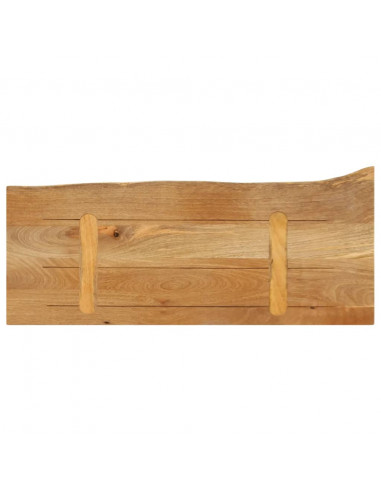 Piano Tavolo Bordi Vivi 70x40x3,8 cm in Legno Massello di Mango