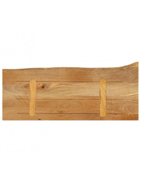Piano Tavolo Bordi Vivi 70x40x3,8 cm in Legno Massello di Mango