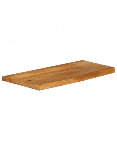 Piano Tavolo Bordi Vivi 80x30x2,5 cm in Legno Massello di Mango