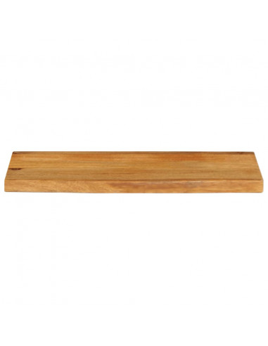 Piano Tavolo Bordi Vivi 80x30x2,5 cm in Legno Massello di Mango