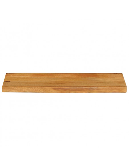 Piano Tavolo Bordi Vivi 80x30x2,5 cm in Legno Massello di Mango