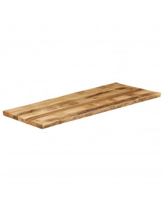 Piano Tavolo Bordi Vivi 140x60x3,8 cm Legno di Mango Grezzo 2