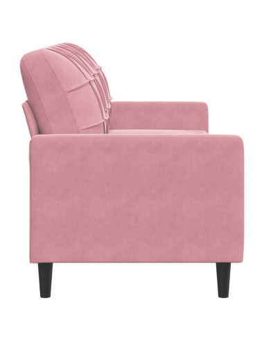 Divano a 3 Posti rosa 180 cm in Velluto