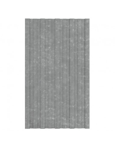 Pannelli da Tetto 12 pz in Acciaio Zincato Argento 80x45 cm