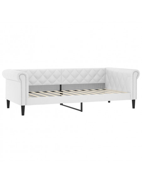 Letto da Giorno Bianco 90x200 cm in Similpelle