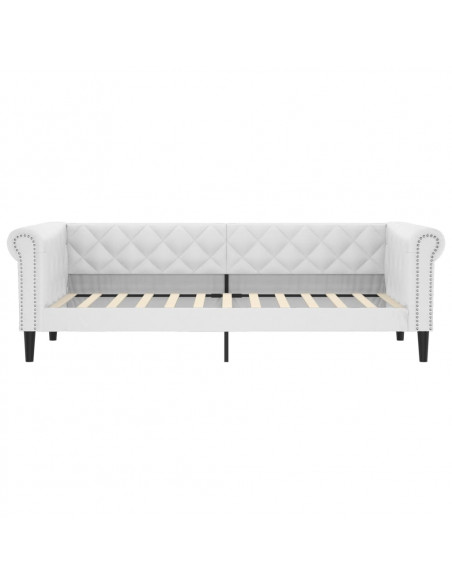 Letto da Giorno Bianco 90x200 cm in Similpelle