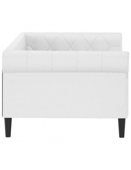 Letto da Giorno Bianco 90x200 cm in Similpelle