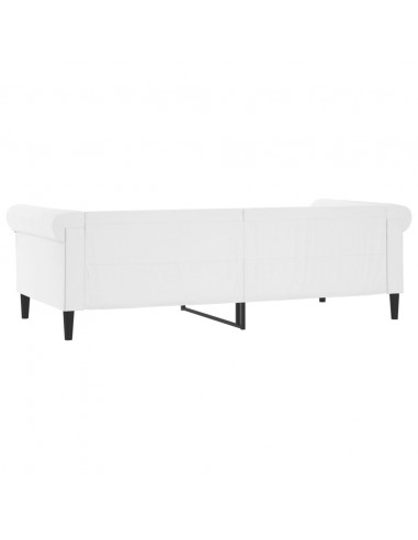 Letto da Giorno Bianco 90x200 cm in Similpelle