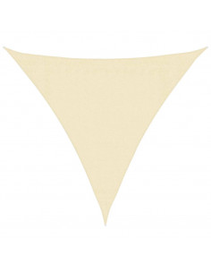 Parasole a Vela HDPE Triangolare 3,6x3,6x3,6 m Crema