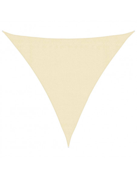 Parasole a Vela HDPE Triangolare 3,6x3,6x3,6 m Crema