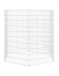 Conigliera con 6 Pannelli 54x100 cm Ferro Zincato 2