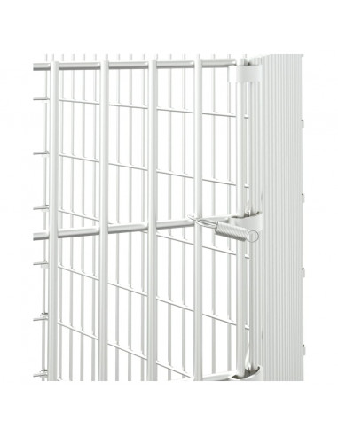 Conigliera con 6 Pannelli 54x100 cm Ferro Zincato