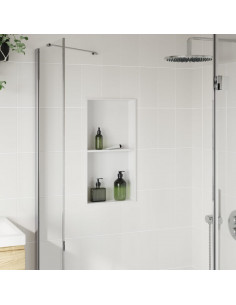 Nicchia per Doccia Bianco Opaco 32x62x9cm in Acciaio Inox 2