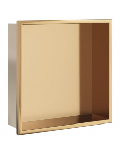 Nicchia per Doccia Oro Spazzolato 32x32x9cm in Acciaio Inox