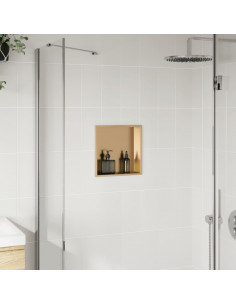 Nicchia per Doccia Oro Spazzolato 32x32x9cm in Acciaio Inox 2