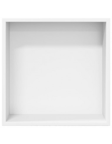 Nicchia per Doccia Bianco Opaco 32x32x9cm in Acciaio Inox