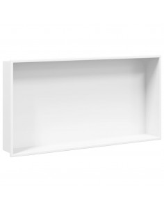 Nicchia per Doccia Bianco Opaco 62x32x9cm in Acciaio Inox