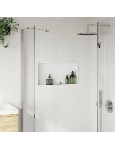 Nicchia per Doccia Bianco Opaco 62x32x9cm in Acciaio Inox 2