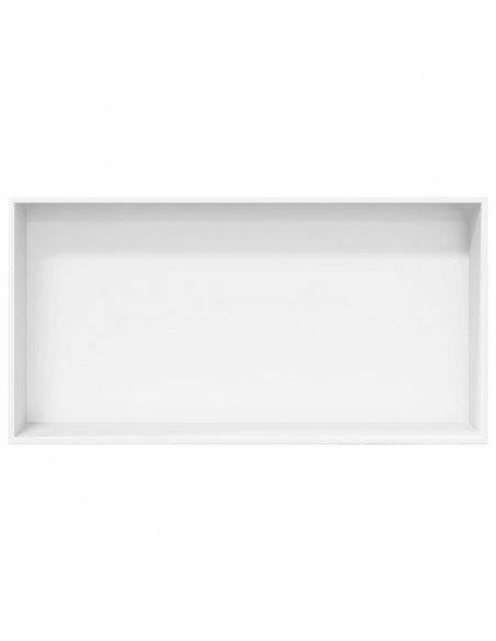 Nicchia per Doccia Bianco Opaco 62x32x9cm in Acciaio Inox