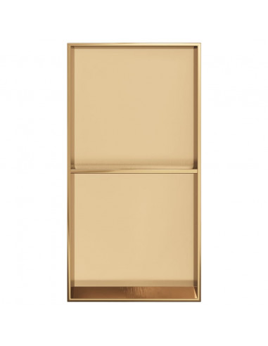 Nicchia per Doccia Oro Spazzolato 32x62x9cm in Acciaio Inox