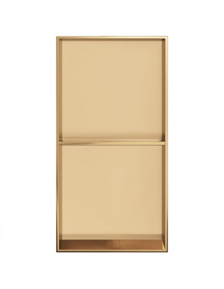 Nicchia per Doccia Oro Spazzolato 32x62x9cm in Acciaio Inox