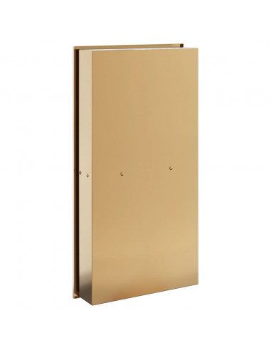 Nicchia per Doccia Oro Spazzolato 32x62x9cm in Acciaio Inox