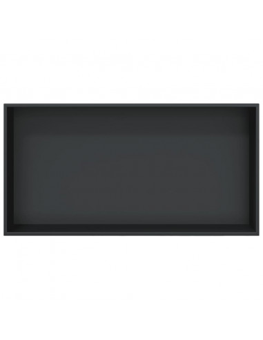 Nicchia per Doccia Nero Opaco 62x32x9cm in Acciaio Inox