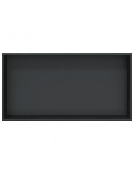 Nicchia per Doccia Nero Opaco 62x32x9cm in Acciaio Inox
