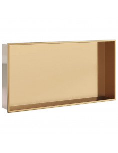 Nicchia per Doccia Oro Spazzolato 62x32x9cm in Acciaio Inox