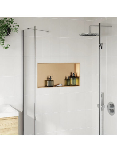 Nicchia per Doccia Oro Spazzolato 62x32x9cm in Acciaio Inox