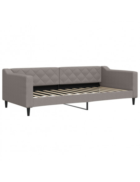 Divano Letto con Letto Estraibile Tortora 90x200 cm in Tessuto