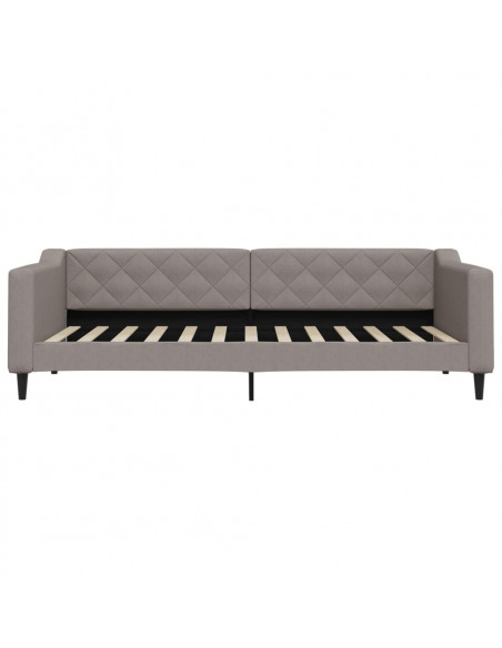 Divano Letto con Letto Estraibile Tortora 90x200 cm in Tessuto
