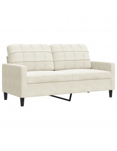 Divano a 2 Posti crema 140 cm in Velluto