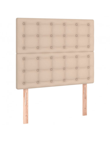 Giroletto a Molle con Materasso Cappuccino 80x200 cm Similpelle