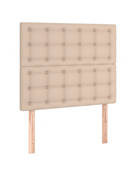 Giroletto a Molle con Materasso Cappuccino 80x200 cm Similpelle