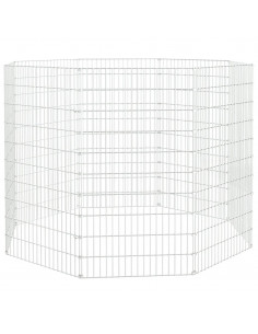Conigliera con 8 Pannelli 54x100 cm Ferro Zincato 2