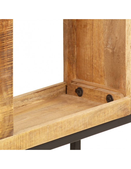 Libreria 80x25x175 cm in Legno Massello di Mango
