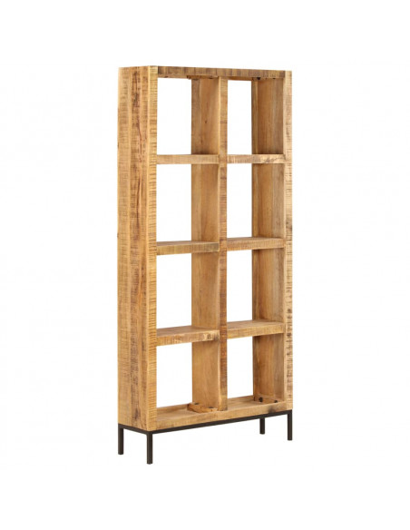 Libreria 80x25x175 cm in Legno Massello di Mango