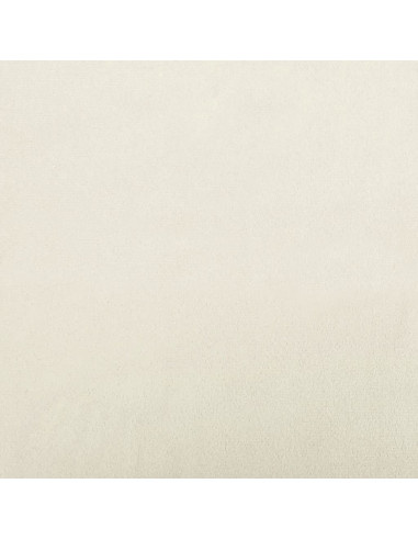 Divano a 3 Posti con Cuscini Crema 180 cm in Velluto