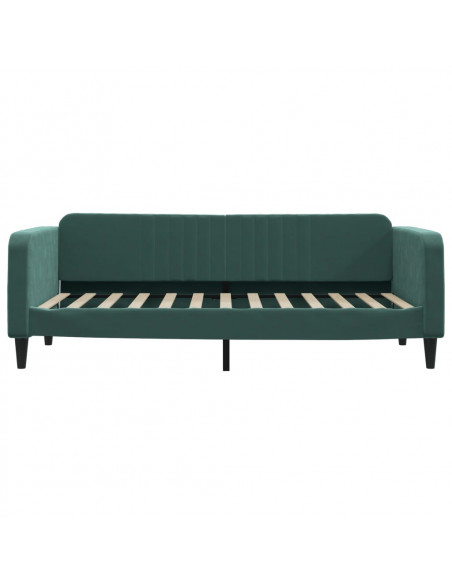 Letto da Giorno Verde Scuro 90x200 cm in Velluto