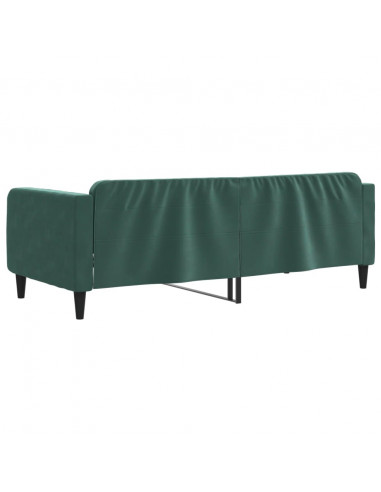 Letto da Giorno Verde Scuro 90x200 cm in Velluto