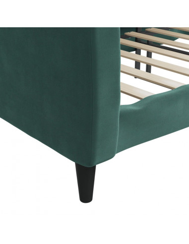 Letto da Giorno Verde Scuro 90x200 cm in Velluto