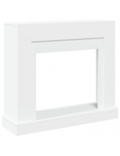 Cornice per Camino Bianca 100x30x87,5 cm in Truciolato