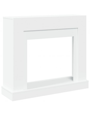 Cornice per Camino Bianca 100x30x87,5 cm in Truciolato